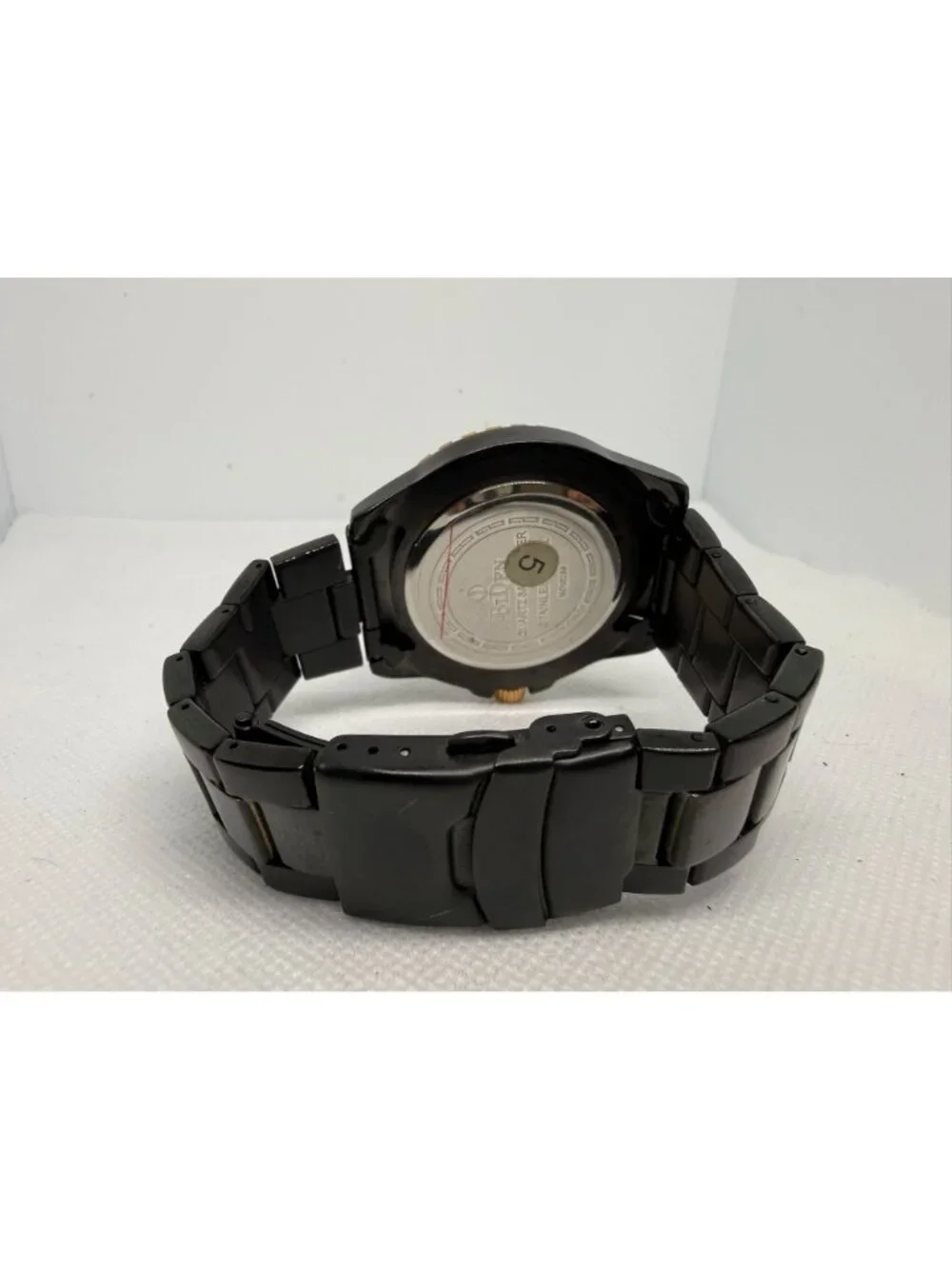 Biden BD014 Men's Chronograph Watch Black Stainless Steel Black & Gold Bezel